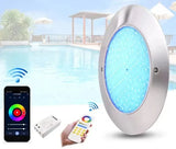 Ultra-Thin 18W 35W Stainless Steel Underwater Pool Lights RGB DC12V/24V Phone Tuya WIFI Controller Music IP68 Pipe Piscina Lamp