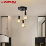 E27 Bulb Modern LED Ceiling Light Black - Energy Saving, Living Room, Bedroom, Kitchen, Easy Installation, Bulb