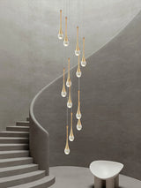 Crystal Chandelier Modern Villa Living Room Chandelier Hanging Lamp LED Crystal Lamp Exhibition Hall Staircase Pendant Lamp