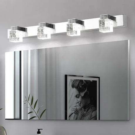 LED Wall Light Waterproof Crystal Wall Lamps Mirror Front Light Wall Mounted Bathroom Living Makeup LED Wall Fixtures Sconce