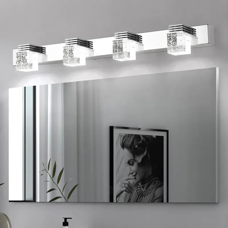 LED Wall Light Waterproof Crystal Wall Lamps Mirror Front Light Wall Mounted Bathroom Living Makeup LED Wall Fixtures Sconce
