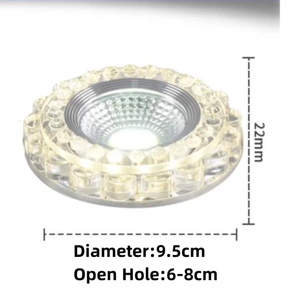 Diameter:9.5cm Cut Hole:6-8cm 3W 5W Downlights Recessed Ceiling Spotlight Lamps Embedded LED Downlights Home Decoration Light