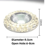Diameter:9.5cm Cut Hole:6-8cm 3W 5W Downlights Recessed Ceiling Spotlight Lamps Embedded LED Downlights Home Decoration Light