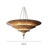 Southeast Asian Thai Umbrella Pendant Light Wabi Sabi Style for Restaurant Hotel Exhibition Hall Decorative Lighting Fixtures