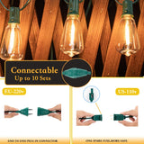 Outdoor ST38 Led String Lights EU 220V US 110V E12 Shatterproof Waterproof Connected For Party Light Camping Light Chai