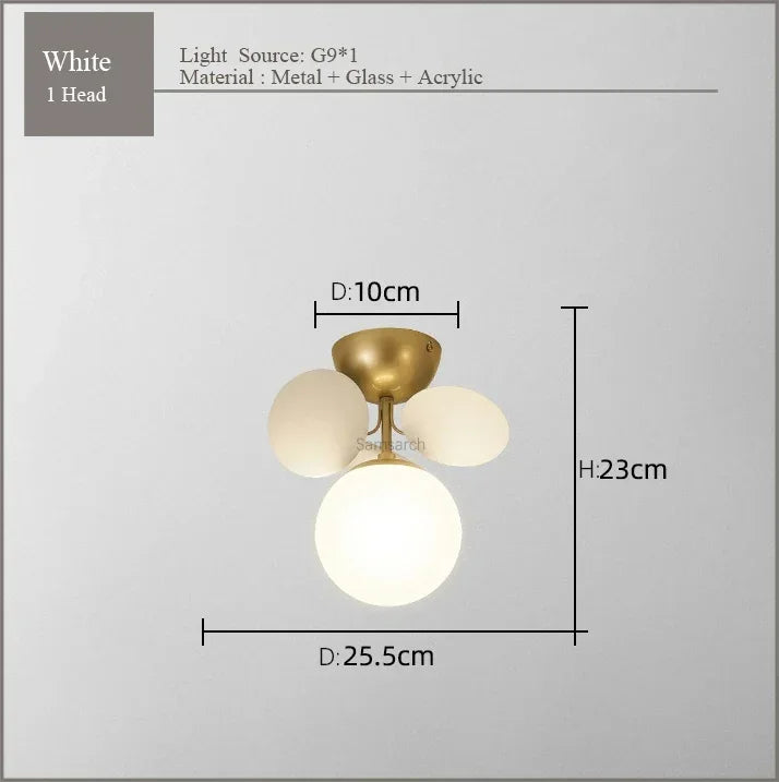 Modern Full Spectrum Ceiling Light - Colorful Bubble Lamp for Living Room