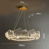 Modern LED Lotus Leaf Ring Ceiling Chandeliers For Living Room Dining Room Pendant Light Home Decor Hanging Lamp Luster Fixtures