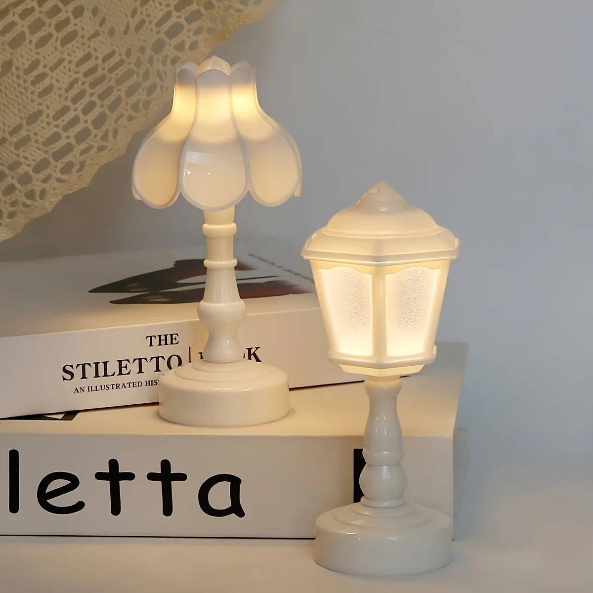Pagoda Bud Button Battery LED Table Lamps Desk Night For Bedroom Dining Night Light Simple Flower Modern Decoration
