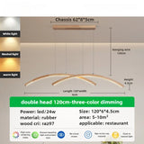 Wooden Restaurant Pendant Lamp Modern Simple Creative Log Living Room Dining Table Light LED Coffee Shop Bar Counter Chandelier