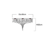 Crystal Stone Large LED Chandelier - Luxury Long Staircase Hanging Lamp