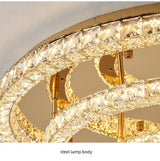Luxuy gold LED Ceiling lamp modern crystals round ceiling chandelier for living room hotel hall bedroom restaurant lighting