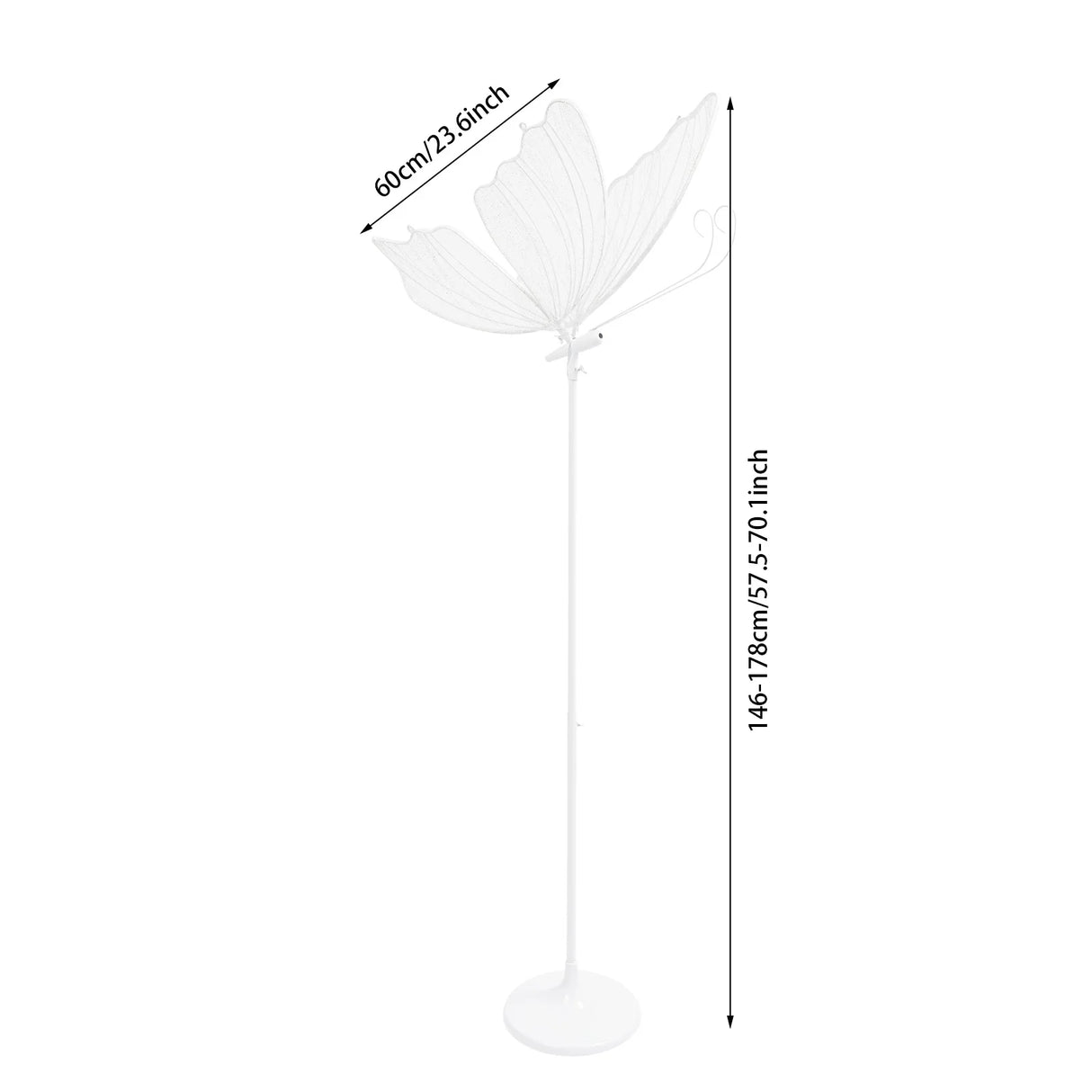 2-Pack 48W Creative LED Butterfly Floor Lamps - Romantic Standing Road Lead Lights for Weddings, Hotels, Events & Home Decor