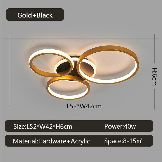 Modern LED Living Dinging Room Bedroom Ceiling Lights Nordic Designer Ring Study Kitchen Indoor Home Decor Lustre Fixtures Lamps