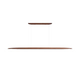 Modern LED Wooden Pendant Light Long Linear Hanging Lamp for Kitchen Island Office Bar Dining Living Room Pendant Lamp Lighting