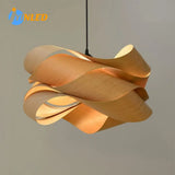 Modern Simple Wooden Chandelier Europe America Simple Creative Bedroom Restaurant E27/E26 Chandelier Wood Decor Ceiling Lamp