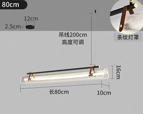 New Italian Modern Minimalist Dining-Room Lamp Creative Restaurant Chandelier Minimalist Art Exhibition Hall Bar Table Long Lamp