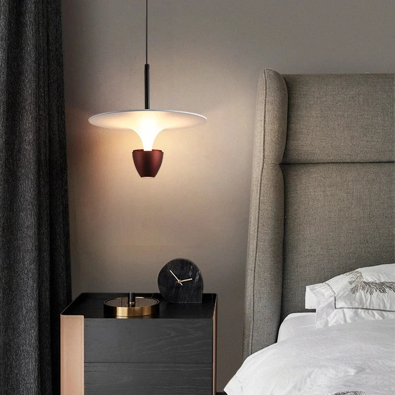 Nordic Creative Simplicity Dish LED New Pendent Lamp Bedroom Bar Study Art Personalized High-end Home Decoration Light Fixture
