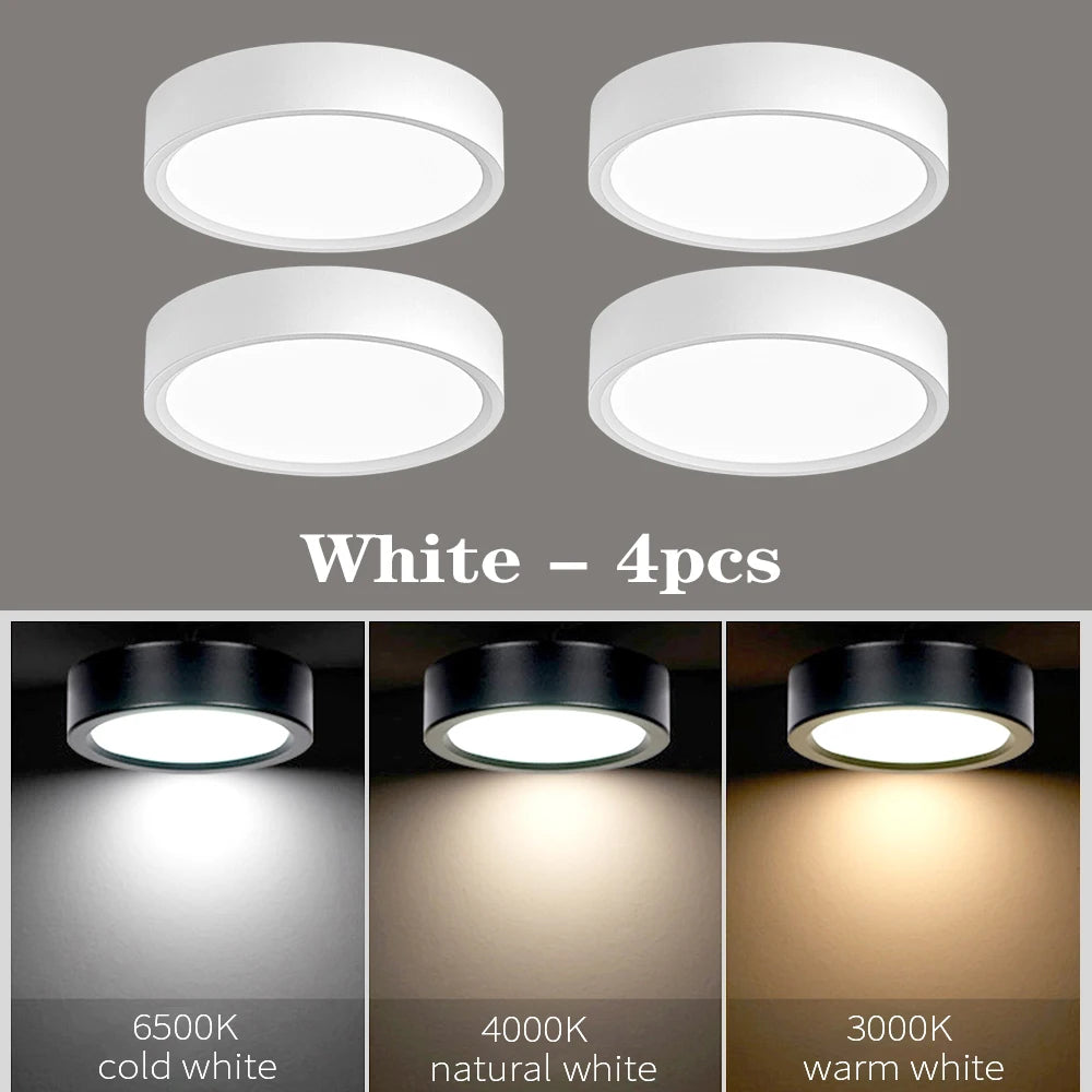 LED Ceiling Light 5W 10W 15W 18W 24W Surface Mounted Downlight Ceiling Lamp for Living Room Kitchen 220V Spotlight Panel Lights
