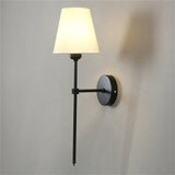 Modern American Wall Lamp for Bathroom Mirror Light Bedroom Room Decor Corridor Cloth shade Sconce 100V-220V Hard wired