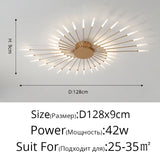 2023 Modern Led Ceiling Chandelier Lamp for Living Dining Room Nordic Creative Bedroom Hall Hanging Ceiling Light Fireworks Lamp