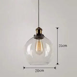 American Retro Industrial Loft Chandelier Bar Counter Restaurant Bar Pendant Lamp Creative Home Simple Glass Hanging Lights
