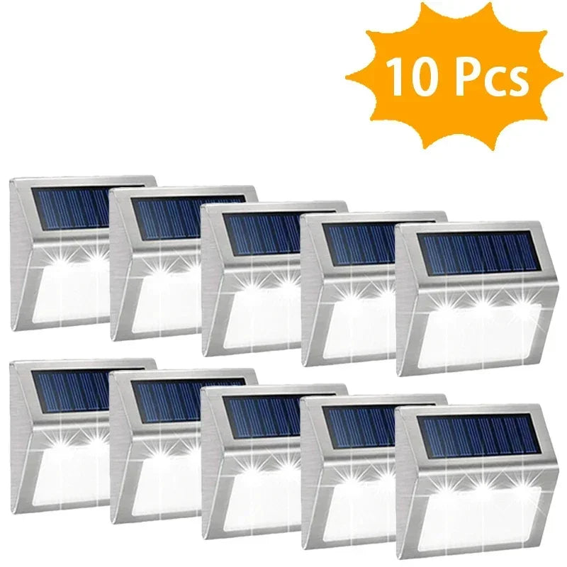 Stainless Steel Solar LED Deck Lights - Waterproof Outdoor Step & Stair Lamp for Backyard, Fence & Patio Pathway