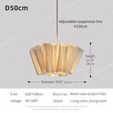 Wabi Sabi Handmade Fabric Chandelier - Vintage LED Pendant Light