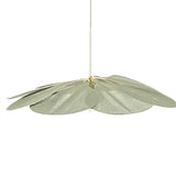 Minimalist LED Flower Fabric Pendant Light - Floral Textile Ceiling Chandelier Lamp Fixture for Living Room, Master Bedroom & Dining Table