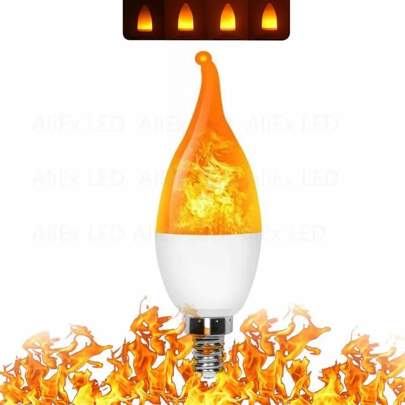 E27 E14 B22 USB LED Flame Light Bulbs 85-265V Party LED Flame Effect Light Simulation Fire Lights Bulb KTV Festival Garden Decor