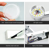 Acrylic mirror headlight wall light bedroom makeup lamp Waterproof and anti-fog mirror front lamp bathroom lighting LED 5W