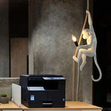 Retro Industrial Monkey Resin Pendant Light - Creative Chameleon Animal Hanging Lamp