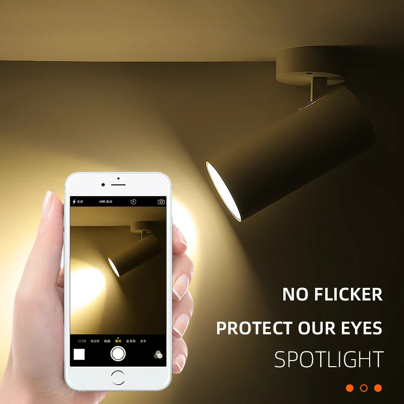 Led SpotLight 220V Spot light COB Ceiling Spots Lamp Led Downlight Foldable Fixture Track Light Indoor Lighting For Kitchen Home