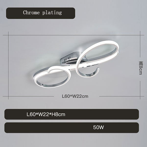 Gold/Chrome Plated Modern led Ceiling Chandelier for Living Dining Room Bedroom Study Apartment Hanging Ceiling Lamp Fixtures