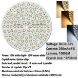 LED Light Board Two-Color LED 10W 18W 24W 36W Chip Source Lamp Bead Constant Current Input Diode For Panel  Light  Ceiling Lamp