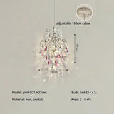 Modern Luxury Colorful Crystal Bedside Led Pendant Lights Home Decor Bedroom E14 Suspend Lamp Bar Hanging Lamp Led Luminarias