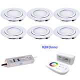 Recessed 3W RGBW Led Mini Downlight with Driver 100V-265V Ground Cabinet Monitor Stage KTV Sky Spotlight 12V Remote Dimmable