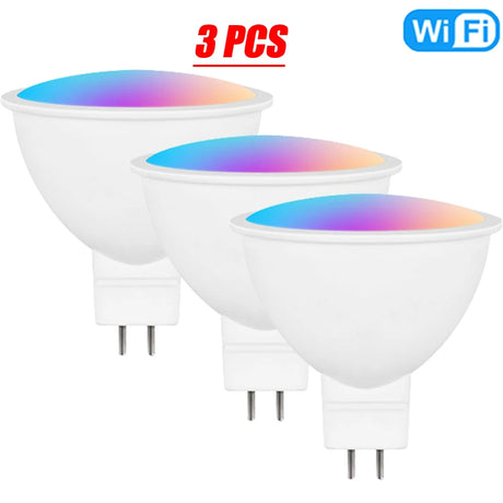 Tuya Smart LED Bulb WIFI Connect GU5.3/MR16 DC12V Mini Spotlight 5W Lamp Works With Alexa Google Home RGBCW Color Changing