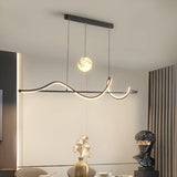 Modern Led Pendant Lights Chandelier For Dining Table Living Room Kitchen Bar Counter Creative Moon Hanging Lamp Home Decor Lamp