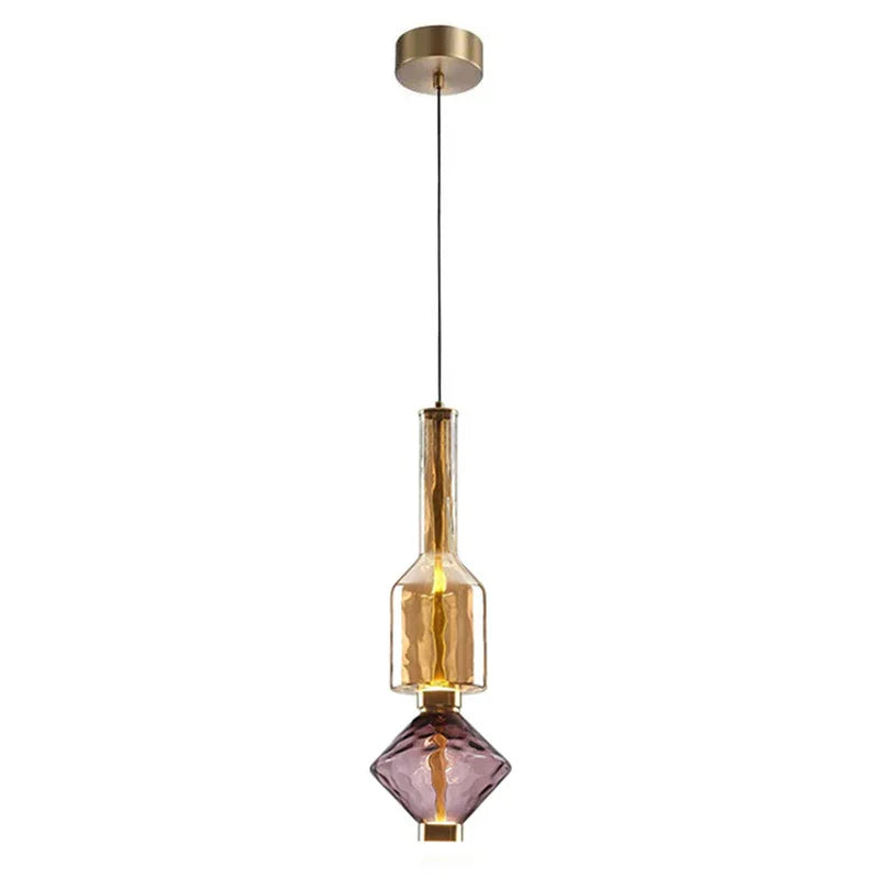 Italian Gusto Creative Glass LED Pendant Lamp - Modern Designer Chandelier Hanging Light for Kitchen Island, Dining Table & Bedroom