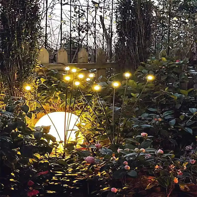 10 LED Solar Firefly Light - Swaying Outdoor Fairy Light for Garden, Lawn & Courtyard Decor