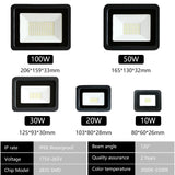 IP68 Waterproof LED Flood Light AC220V (10W–100W) - Heavy-Duty Outdoor Garden Projector Spotlight & Wall Light