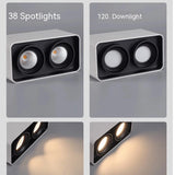 Surface Mounted Led Spotlights, Ceiling Mounted Tube Lights, Dimming Cob Ceiling Lights, Living Room And Bedroom Adjustable Angl