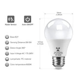 2PCS LED Bulb with Microwave Radar Sensor Body Movement Motion Detection Auto TurnOn Light Sensor Lamp E27 220V 110V Night Light