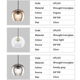 Nordic Glass Pendant Light LED Hanging Lamp For Dining Room Living Room Coffee Shope Home Indoor Decors Lighting Fixtures