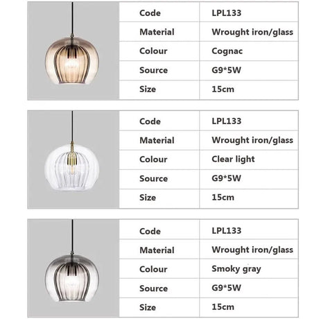 Nordic Glass Pendant Light LED Hanging Lamp For Dining Room Living Room Coffee Shope Home Indoor Decors Lighting Fixtures