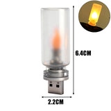 USB Car Ambient Light - LED Flickering Candle Bulb for Interior Decoration