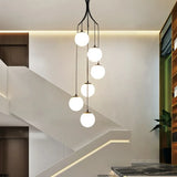 Modern Nordic Spiral Staircase Pendant Light for Dining Room Loft Apartment Villa Stairwell Decoration Chandelier Home Decor