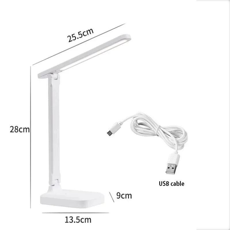 Led Touch Folding Table Lamp Bedside Reading Eye Protection Night Lamp Portable 4000mAh Battery Dimmable Desk Lamp