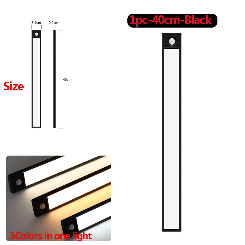 LED Under Cabinet Lights Motion Sensor Led Lamp Wireless Rechargeable Night Light for Bedroom Kitchen Cabinet Indoor Lighting