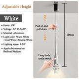 LED Pendant Light 6W Adjustable Height Touch Switch Modern Minimalist Creative Design Chandelier for Bedroom Bedside Bar